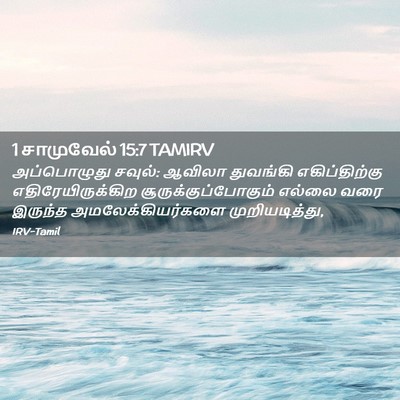 Picture 02 - 1 சாமுவேல் 15:7 TAMIRV - அப்பொழுது சவுல்: - Bible Verse Picture