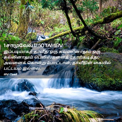 Picture 02 - 1 சாமுவேல் 17:50 TAMIRV - இப்படியாகத் - Bible Verse Picture