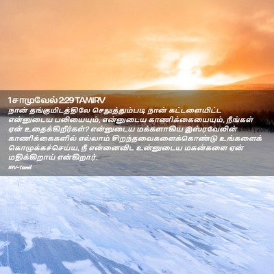 Picture 02 - 1 சாமுவேல் 2:29 TAMIRV - நான் - Bible Verse Picture