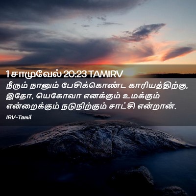 Picture 02 - 1 சாமுவேல் 20:23 TAMIRV - நீரும் நானும் - Bible Verse Picture