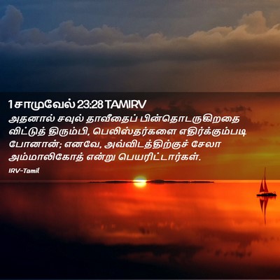 Picture 02 - 1 சாமுவேல் 23:28 TAMIRV - அதனால் சவுல் - Bible Verse Picture