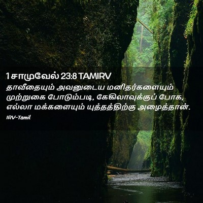 Picture 02 - 1 சாமுவேல் 23:8 TAMIRV - தாவீதையும் - Bible Verse Picture