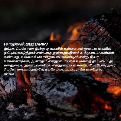 Picture 02 - 1 சாமுவேல் 24:10 TAMIRV - இதோ, யெகோவா இன்று - Bible Verse Picture