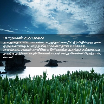 Picture 02 - 1 சாமுவேல் 25:22 TAMIRV - அவனுக்கு உண்டான - Bible Verse Picture