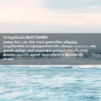 Picture 02 - 1 சாமுவேல் 28:20 TAMIRV - அதை கேட்டவுடனே - Bible Verse Picture