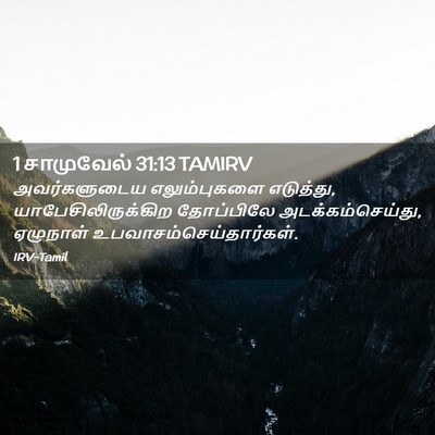 Picture 02 - 1 சாமுவேல் 31:13 TAMIRV - அவர்களுடைய - Bible Verse Picture