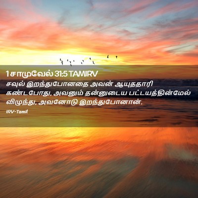Picture 02 - 1 சாமுவேல் 31:5 TAMIRV - சவுல் இறந்துபோனதை - Bible Verse Picture