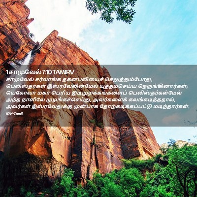 Picture 02 - 1 சாமுவேல் 7:10 TAMIRV - சாமுவேல் சர்வாங்க - Bible Verse Picture
