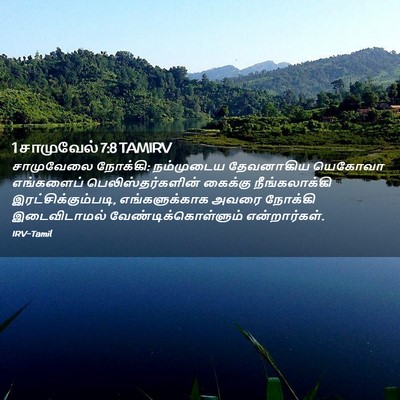 Picture 02 - 1 சாமுவேல் 7:8 TAMIRV - சாமுவேலை நோக்கி: - Bible Verse Picture