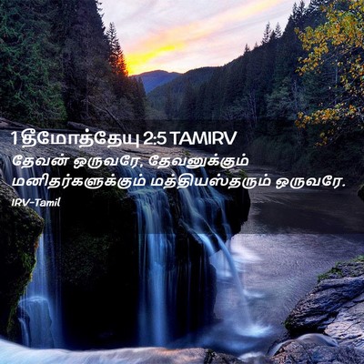 Picture 02 - 1 தீமோத்தேயு 2:5 TAMIRV - தேவன் ஒருவரே, - Bible Verse Picture