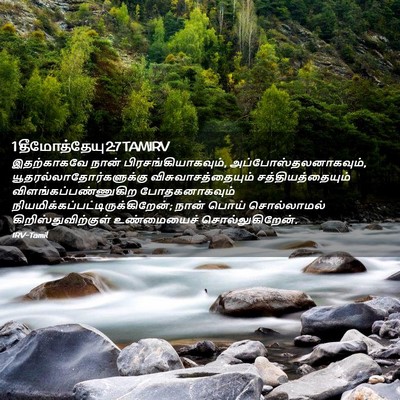 Picture 02 - 1 தீமோத்தேயு 2:7 TAMIRV - இதற்காகவே நான் - Bible Verse Picture