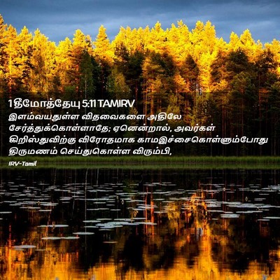 Picture 02 - 1 தீமோத்தேயு 5:11 TAMIRV - இளம்வயதுள்ள - Bible Verse Picture