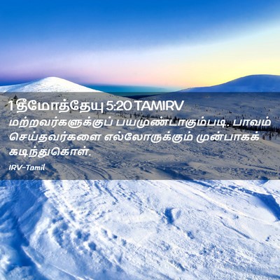 Picture 02 - 1 தீமோத்தேயு 5:20 TAMIRV - மற்றவர்களுக்குப் - Bible Verse Picture