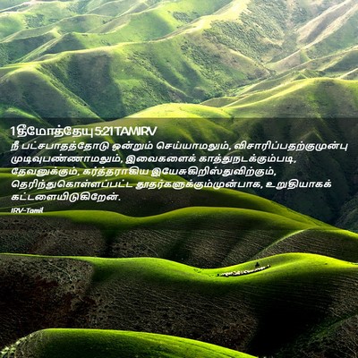 Picture 02 - 1 தீமோத்தேயு 5:21 TAMIRV - நீ பட்சபாதத்தோடு - Bible Verse Picture