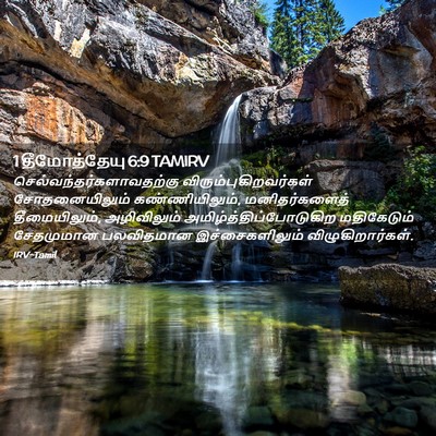 Picture 02 - 1 தீமோத்தேயு 6:9 TAMIRV -  - Bible Verse Picture