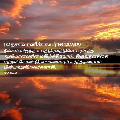 Picture 02 - 1 தெசலோனிக்கேயர் 1:6 TAMIRV - நீங்கள் மிகுந்த - Bible Verse Picture
