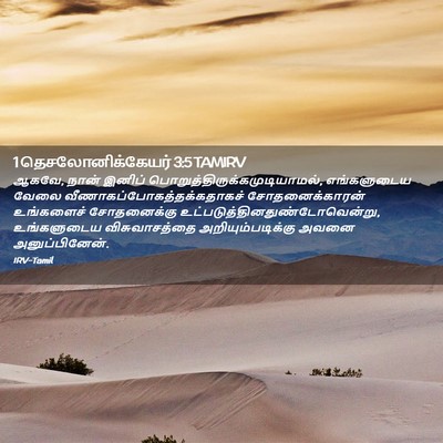 Picture 02 - 1 தெசலோனிக்கேயர் 3:5 TAMIRV - ஆகவே, நான் இனிப் - Bible Verse Picture
