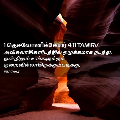 Picture 02 - 1 தெசலோனிக்கேயர் 4:11 TAMIRV -  - Bible Verse Picture