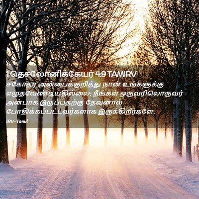 Picture 02 - 1 தெசலோனிக்கேயர் 4:9 TAMIRV - சகோதர - Bible Verse Picture