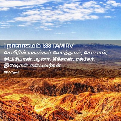 Picture 02 - 1 நாளாகமம் 1:38 TAMIRV - சேயீரின் மகன்கள் - Bible Verse Picture