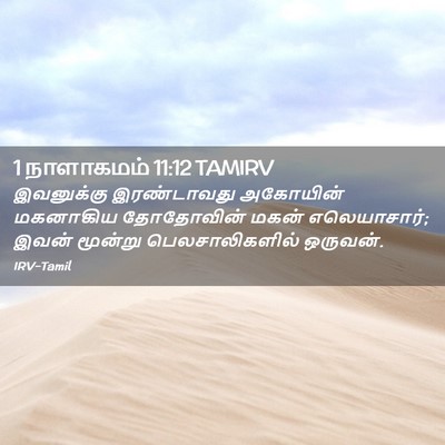 Picture 02 - 1 நாளாகமம் 11:12 TAMIRV - இவனுக்கு - Bible Verse Picture