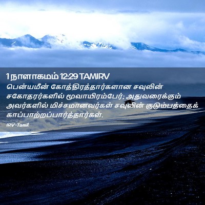 Picture 02 - 1 நாளாகமம் 12:29 TAMIRV - பென்யமீன் - Bible Verse Picture