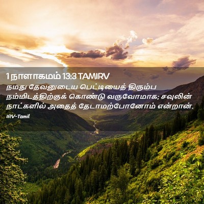 Picture 02 - 1 நாளாகமம் 13:3 TAMIRV - நமது தேவனுடைய - Bible Verse Picture