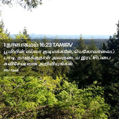 Picture 02 - 1 நாளாகமம் 16:23 TAMIRV - பூமியின் எல்லா - Bible Verse Picture
