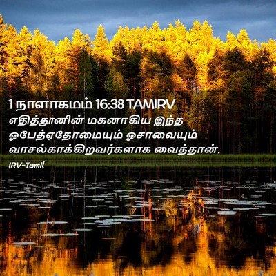 Picture 02 - 1 நாளாகமம் 16:38 TAMIRV - எதித்தூனின் - Bible Verse Picture