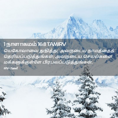 Picture 02 - 1 நாளாகமம் 16:8 TAMIRV - யெகோவாவை - Bible Verse Picture