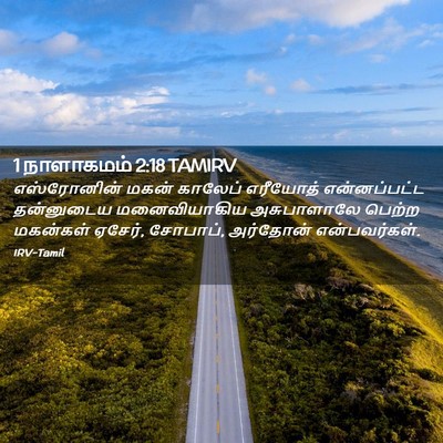 Picture 02 - 1 நாளாகமம் 2:18 TAMIRV - எஸ்ரோனின் மகன் - Bible Verse Picture