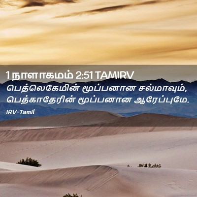 Picture 02 - 1 நாளாகமம் 2:51 TAMIRV - பெத்லெகேமின் - Bible Verse Picture
