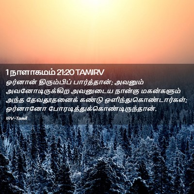 Picture 02 - 1 நாளாகமம் 21:20 TAMIRV - ஒர்னான் - Bible Verse Picture