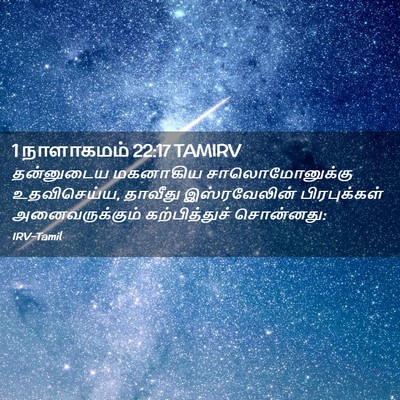 Picture 02 - 1 நாளாகமம் 22:17 TAMIRV - தன்னுடைய மகனாகிய - Bible Verse Picture
