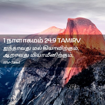 Picture 02 - 1 நாளாகமம் 24:9 TAMIRV - ஐந்தாவது - Bible Verse Picture