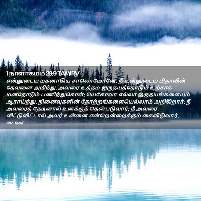 Picture 02 - 1 நாளாகமம் 28:9 TAMIRV - என்னுடைய மகனாகிய - Bible Verse Picture