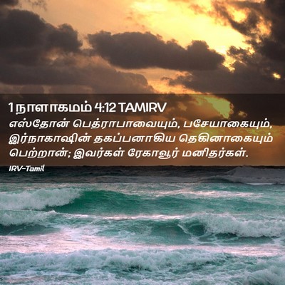 Picture 02 - 1 நாளாகமம் 4:12 TAMIRV - எஸ்தோன் - Bible Verse Picture