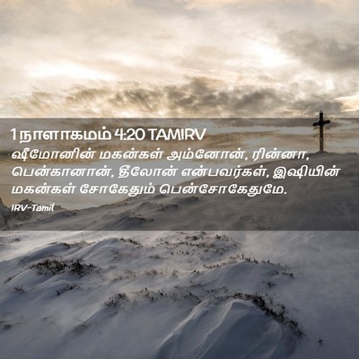 Picture 02 - 1 நாளாகமம் 4:20 TAMIRV - ஷீமோனின் மகன்கள் - Bible Verse Picture