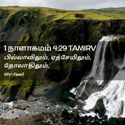 Picture 02 - 1 நாளாகமம் 4:29 TAMIRV - பில்லாவிலும், - Bible Verse Picture