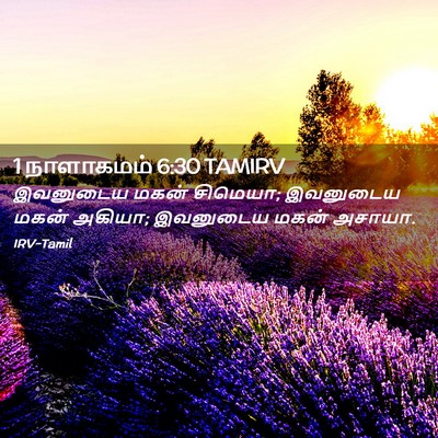 Picture 02 - 1 நாளாகமம் 6:30 TAMIRV - இவனுடைய மகன் - Bible Verse Picture
