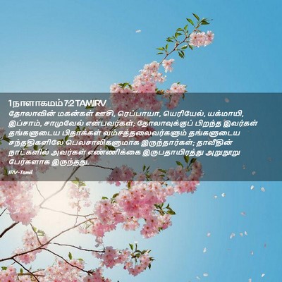 Picture 02 - 1 நாளாகமம் 7:2 TAMIRV - தோலாவின் மகன்கள் - Bible Verse Picture