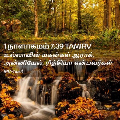 Picture 02 - 1 நாளாகமம் 7:39 TAMIRV - உல்லாவின் மகன்கள் - Bible Verse Picture