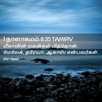 Picture 02 - 1 நாளாகமம் 8:35 TAMIRV - மீகாவின் மகன்கள் - Bible Verse Picture