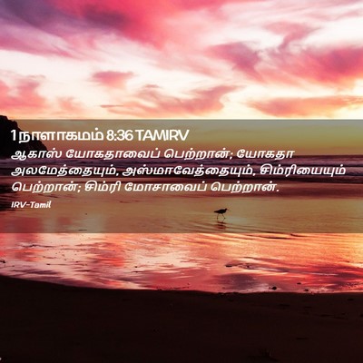 Picture 02 - 1 நாளாகமம் 8:36 TAMIRV - ஆகாஸ் யோகதாவைப் - Bible Verse Picture