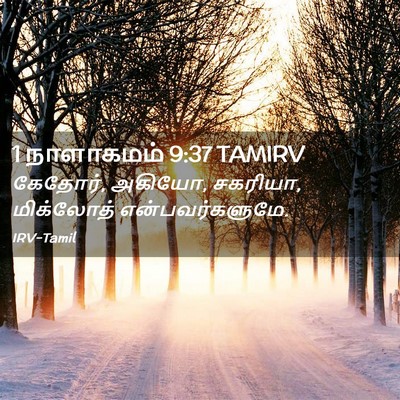 Picture 02 - 1 நாளாகமம் 9:37 TAMIRV - கேதோர், அகியோ, - Bible Verse Picture