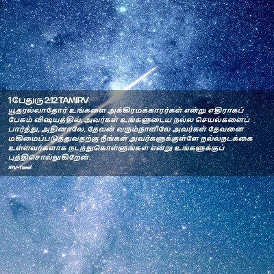 Picture 02 - 1 பேதுரு 2:12 TAMIRV - யூதரல்லாதோர் - Bible Verse Picture