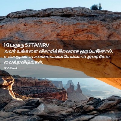 Picture 02 - 1 பேதுரு 5:7 TAMIRV - அவர் உங்களை - Bible Verse Picture