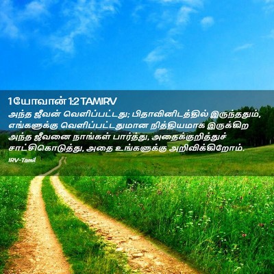 Picture 02 - 1 யோவான் 1:2 TAMIRV - அந்த ஜீவன் - Bible Verse Picture