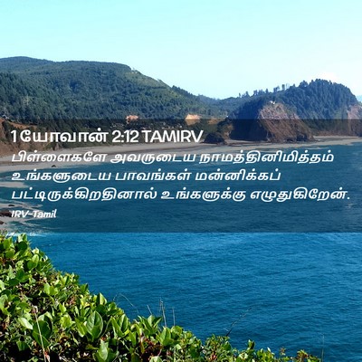 Picture 02 - 1 யோவான் 2:12 TAMIRV - பிள்ளைகளே அவருடைய - Bible Verse Picture