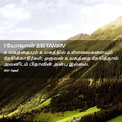 Picture 02 - 1 யோவான் 2:15 TAMIRV - உலகத்தையும் - Bible Verse Picture